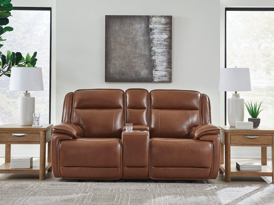 Healy Pier Power Reclining Loveseat with Console - Atchison Furniture Company (Atchison, KS)