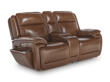 Healy Pier Power Reclining Loveseat with Console - Atchison Furniture Company (Atchison, KS)
