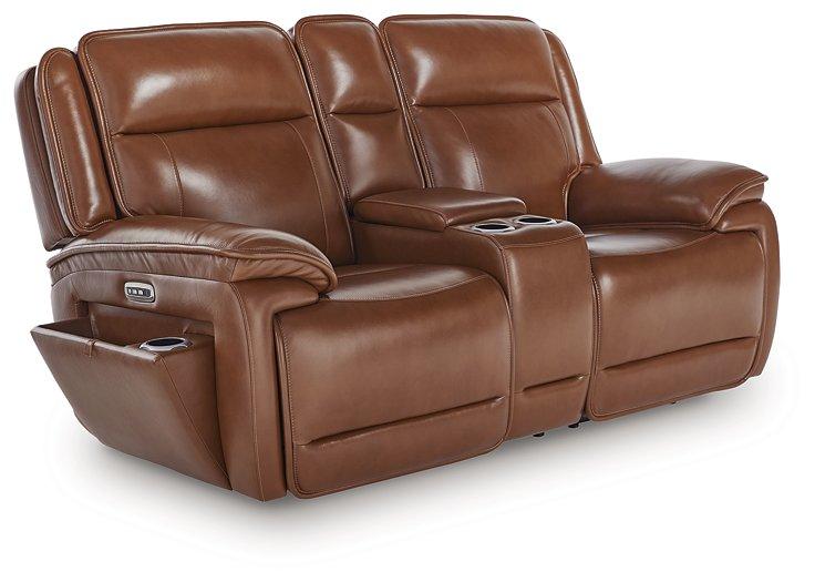 Healy Pier Power Reclining Loveseat with Console - Atchison Furniture Company (Atchison, KS)