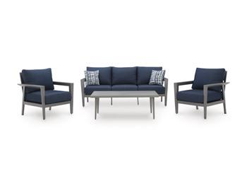 Gali Outdoor Sofa/Chairs/Table Set (Set of 4) - Atchison Furniture Company (Atchison, KS)