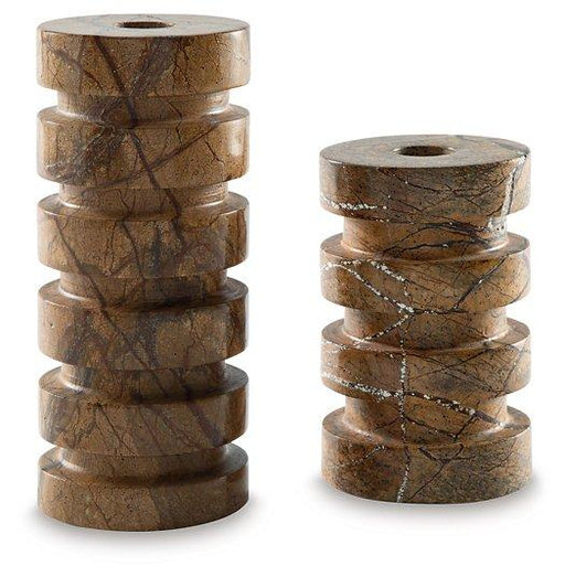 Emsleyfield Candle Holder Set (Set of 2) - Atchison Furniture Company (Atchison, KS)