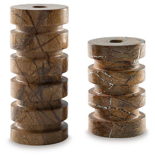 Emsleyfield Candle Holder Set (Set of 2) - Atchison Furniture Company (Atchison, KS)