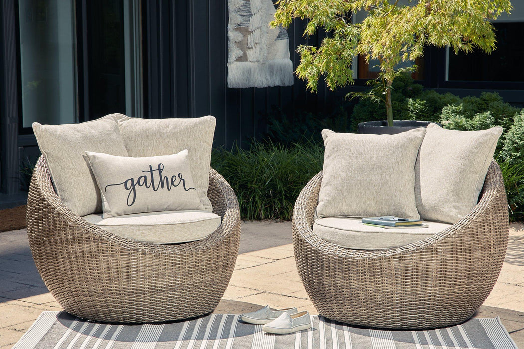 Danson Swivel Lounge with Cushion (Set of 2) - Atchison Furniture Company (Atchison, KS)