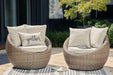 Danson Swivel Lounge with Cushion (Set of 2) - Atchison Furniture Company (Atchison, KS)