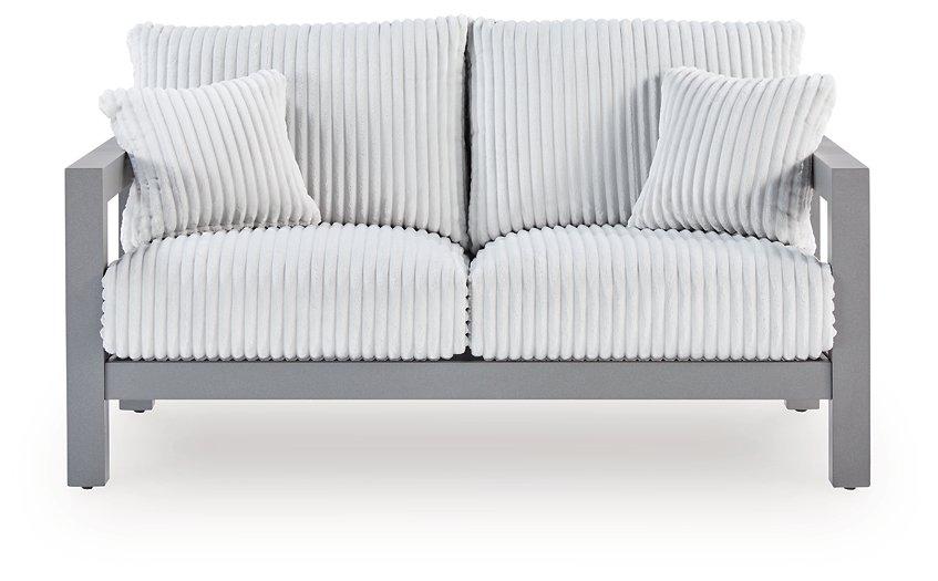 Hurley Park Outdoor Loveseat with Cushion - Atchison Furniture Company (Atchison, KS)