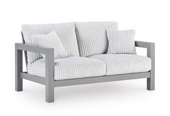 Hurley Park Outdoor Loveseat with Cushion - Atchison Furniture Company (Atchison, KS)