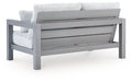 Hurley Park Outdoor Loveseat with Cushion - Atchison Furniture Company (Atchison, KS)