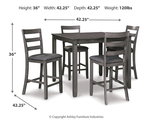 Bridson Counter Height Dining Table and Bar Stools (Set of 5) - Atchison Furniture Company (Atchison, KS)