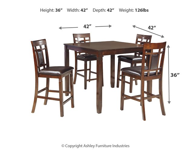 Bennox Counter Height Dining Table and Bar Stools (Set of 5) - Atchison Furniture Company (Atchison, KS)