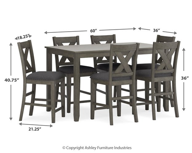 Caitbrook Counter Height Dining Table and Bar Stools (Set of 7) - Atchison Furniture Company (Atchison, KS)