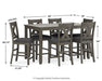 Caitbrook Counter Height Dining Table and Bar Stools (Set of 7) - Atchison Furniture Company (Atchison, KS)