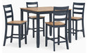 Gesthaven Counter Height Dining Table and 4 Barstools (Set of 5) - Atchison Furniture Company (Atchison, KS)
