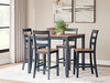 Gesthaven Counter Height Dining Table and 4 Barstools (Set of 5) - Atchison Furniture Company (Atchison, KS)