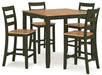 Gesthaven Counter Height Dining Table and 4 Barstools (Set of 5) - Atchison Furniture Company (Atchison, KS)