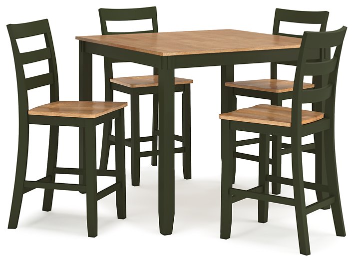 Gesthaven Counter Height Dining Table and 4 Barstools (Set of 5) - Atchison Furniture Company (Atchison, KS)