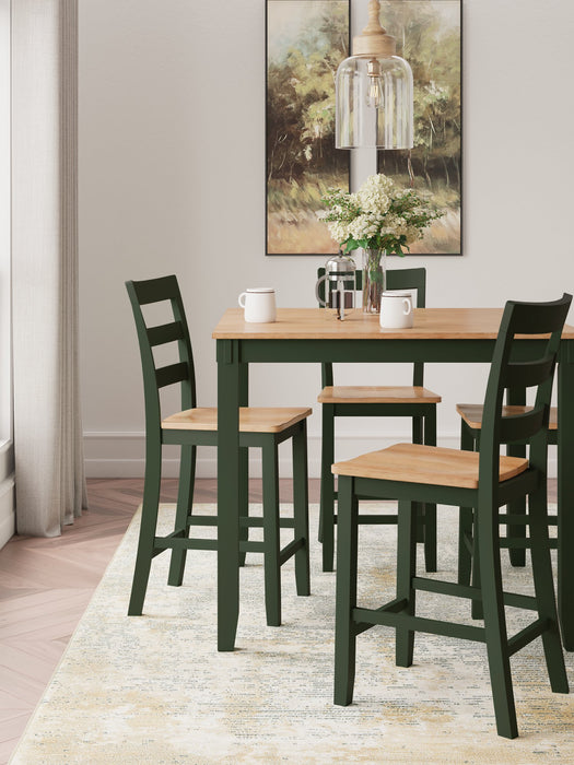 Gesthaven Counter Height Dining Table and 4 Barstools (Set of 5) - Atchison Furniture Company (Atchison, KS)