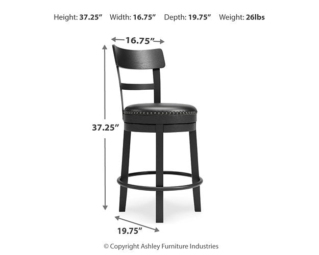 Valebeck Counter Height Bar Stool - Atchison Furniture Company (Atchison, KS)