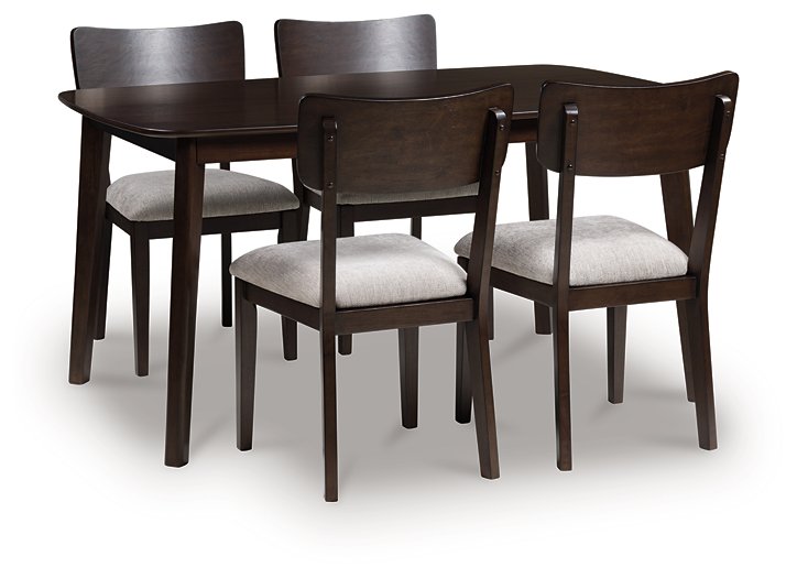 Mallenette Dining Table and 4 Chairs (Set of 5) - Atchison Furniture Company (Atchison, KS)