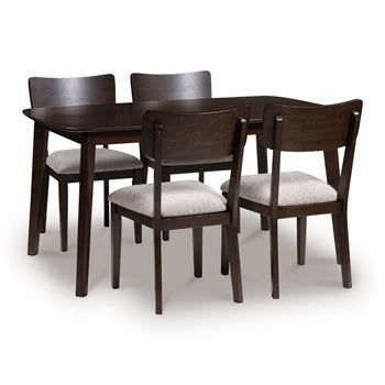 Mallenette Dining Table and 4 Chairs (Set of 5) - Atchison Furniture Company (Atchison, KS)