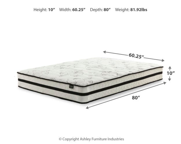 Chime 10 Inch Hybrid 10 Inch Mattress and Pillow - Atchison Furniture Company (Atchison, KS)