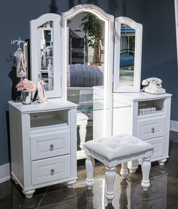 Kozlani Vanity with Mirror - Atchison Furniture Company (Atchison, KS)
