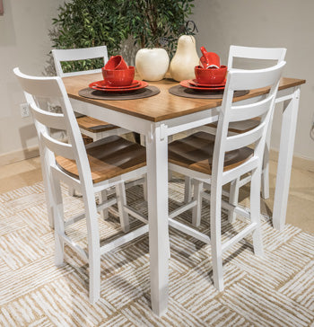 Gesthaven Counter Height Dining Table and 4 Barstools (Set of 5) - Atchison Furniture Company (Atchison, KS)