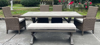 Laguna Heights Bench with Cushion - Atchison Furniture Company (Atchison, KS)