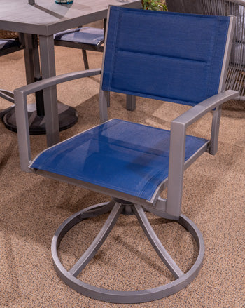 Rocky Creek Outdoor Sling Swivel Chair (Set of 2) - Atchison Furniture Company (Atchison, KS)