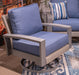 Half Moon Beach Outdoor Swivel Lounge Chair with Cushion - Atchison Furniture Company (Atchison, KS)