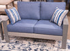 Half Moon Beach Outdoor Loveseat with Cushion - Atchison Furniture Company (Atchison, KS)