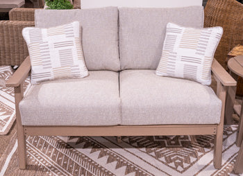 Grover Beach Outdoor Loveseat with Cushion - Atchison Furniture Company (Atchison, KS)