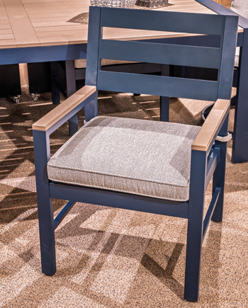 East Beach Outdoor Arm Chair with Cushion (Set of 2) - Atchison Furniture Company (Atchison, KS)