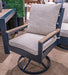East Beach Outdoor Swivel Chair with Cushion (Set of 2) - Atchison Furniture Company (Atchison, KS)