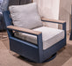 East Beach Outdoor Swivel Glider Chair with Cushion - Atchison Furniture Company (Atchison, KS)