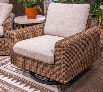 Dolan Creek Outdoor Swivel Lounge Chair with Cushion - Atchison Furniture Company (Atchison, KS)