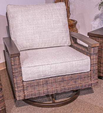Monterey Point Outdoor Swivel Lounge Chair (Set of 2) - Atchison Furniture Company (Atchison, KS)