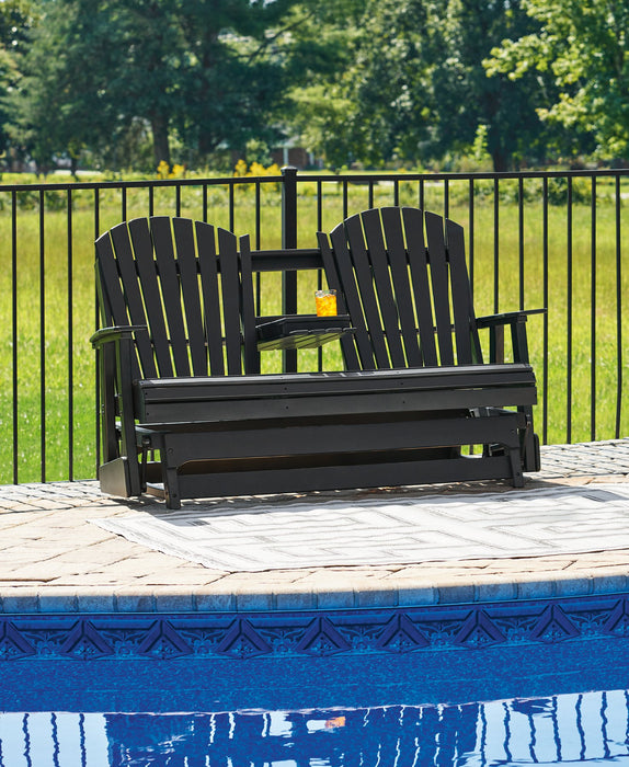 Hyland wave Outdoor Glider Loveseat - Atchison Furniture Company (Atchison, KS)