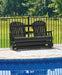 Hyland wave Outdoor Glider Loveseat - Atchison Furniture Company (Atchison, KS)