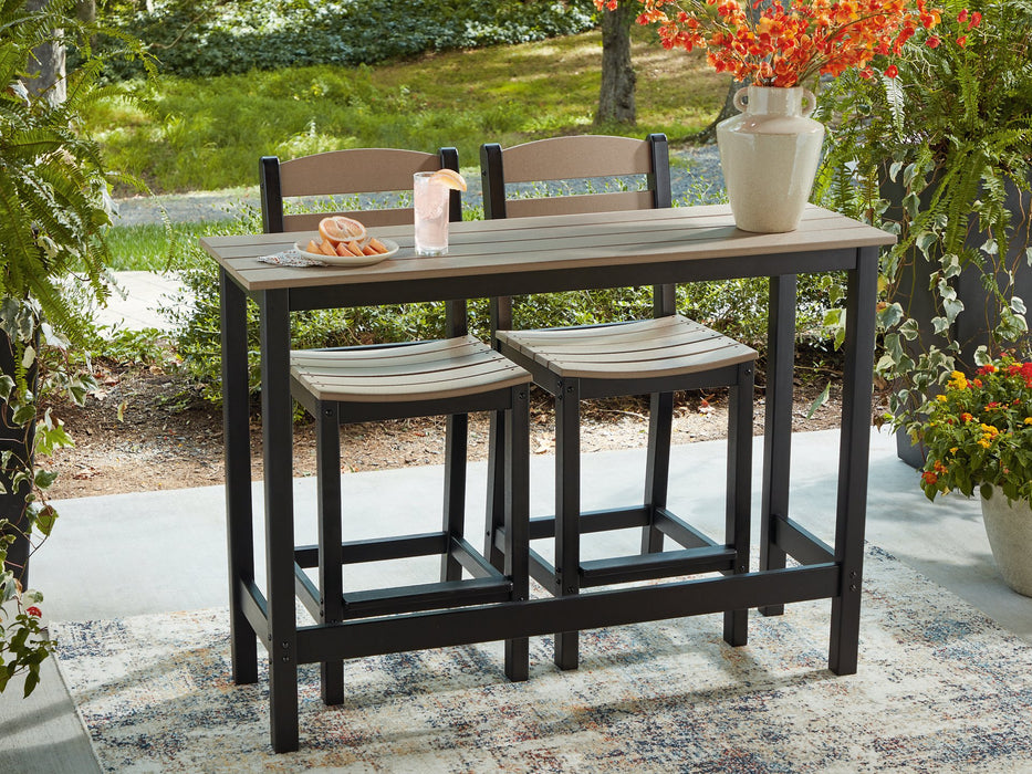 Shoreline Beach Outdoor Counter Table and 2 Barstools - Atchison Furniture Company (Atchison, KS)