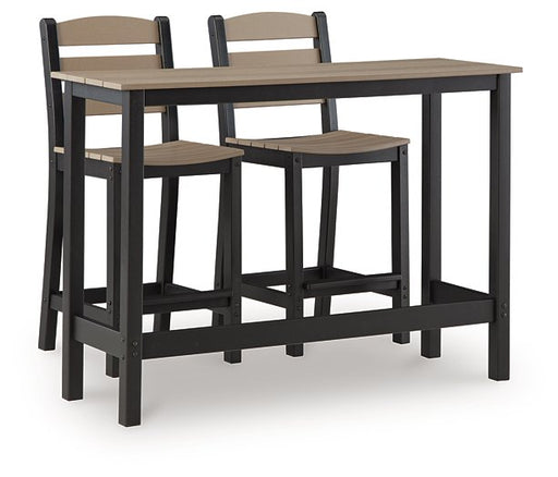 Shoreline Beach Outdoor Counter Table and 2 Barstools - Atchison Furniture Company (Atchison, KS)