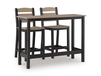 Shoreline Beach Outdoor Counter Table and 2 Barstools - Atchison Furniture Company (Atchison, KS)