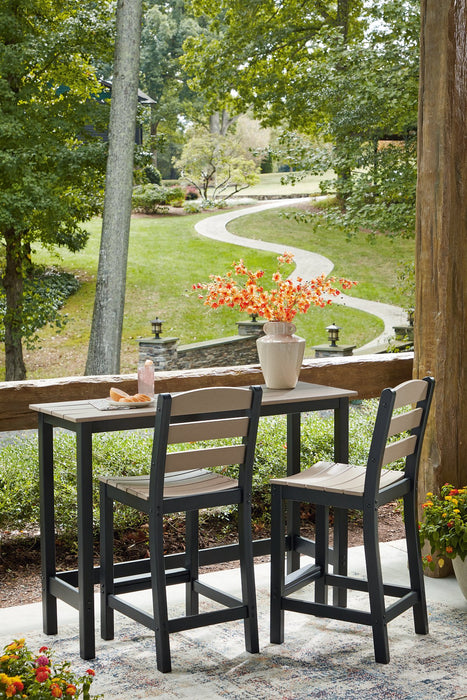 Shoreline Beach Outdoor Counter Table and 2 Barstools - Atchison Furniture Company (Atchison, KS)