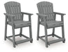 Sanctuary Beach Outdoor Counter Height Bar Stool (Set of 2) - Atchison Furniture Company (Atchison, KS)