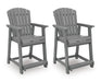 Sanctuary Beach Outdoor Counter Height Bar Stool (Set of 2) - Atchison Furniture Company (Atchison, KS)