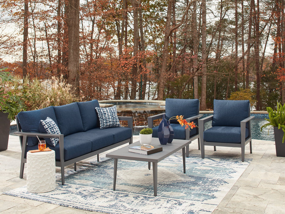 Gali Outdoor Sofa/Chairs/Table Set (Set of 4) - Atchison Furniture Company (Atchison, KS)