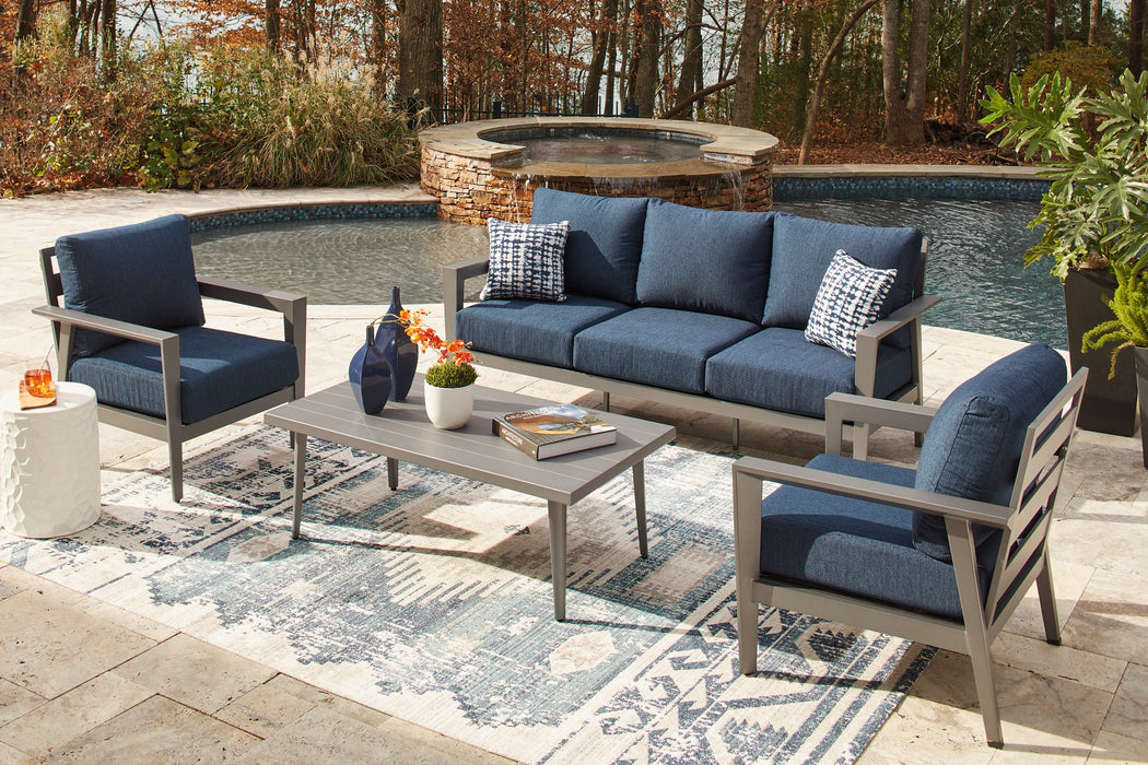 Gali Outdoor Sofa/Chairs/Table Set (Set of 4) - Atchison Furniture Company (Atchison, KS)