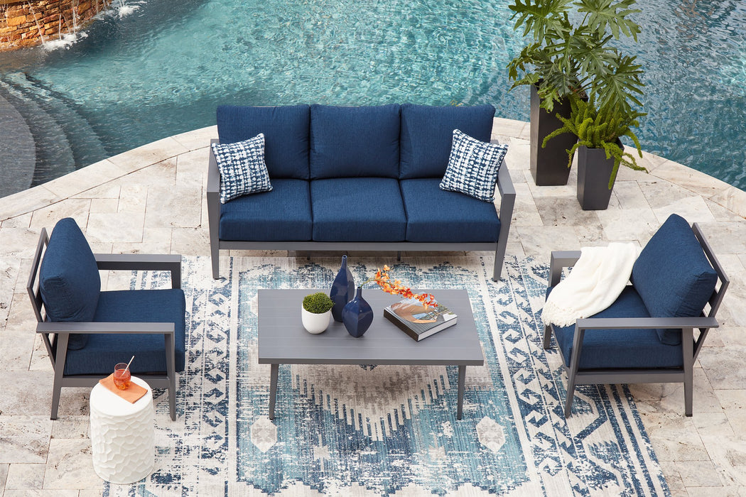 Gali Outdoor Sofa/Chairs/Table Set (Set of 4) - Atchison Furniture Company (Atchison, KS)