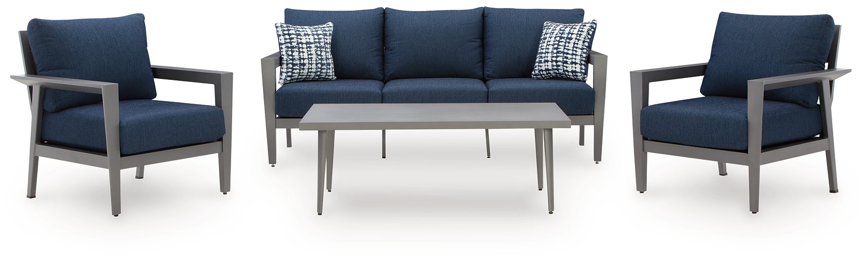 Gali Outdoor Sofa/Chairs/Table Set (Set of 4) - Atchison Furniture Company (Atchison, KS)