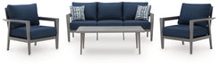 Gali Outdoor Sofa/Chairs/Table Set (Set of 4) - Atchison Furniture Company (Atchison, KS)