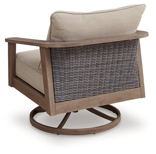 Harmony Headlands Outdoor Swivel Lounge with Cushion - Atchison Furniture Company (Atchison, KS)